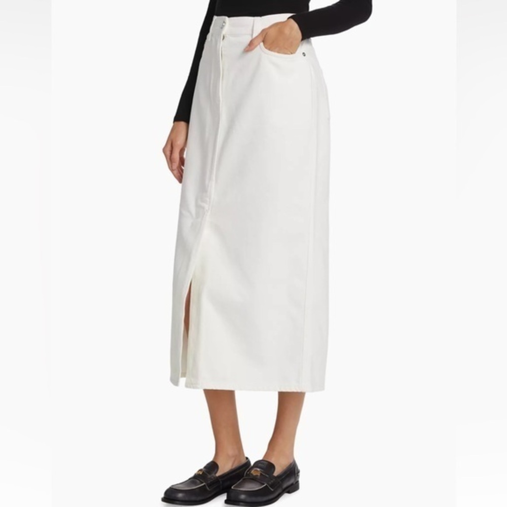 Loulou Studio "Organic Denim Midi Skirt Rona